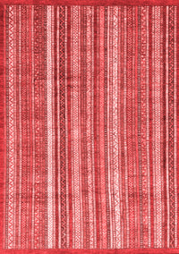 Abstract Red Modern Rug, abs3685red