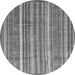 Round Abstract Gray Modern Rug, abs3685gry