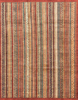Abstract Red Modern Rug, abs3685