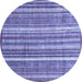 Round Machine Washable Abstract Blue Modern Rug, wshabs3685blu