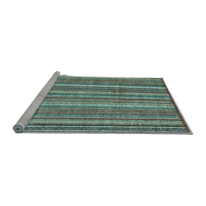 Sideview of Machine Washable Abstract Light Blue Modern Rug, wshabs3685lblu