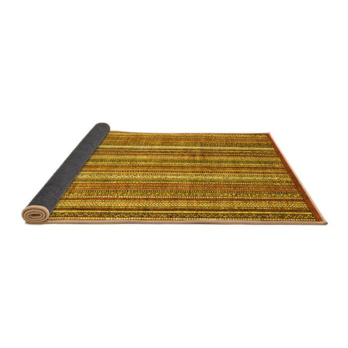 Sideview of Abstract Yellow Modern Rug, abs3685yw