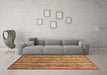 Machine Washable Abstract Brown Modern Rug in a Living Room,, wshabs3685brn