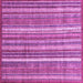 Square Machine Washable Abstract Purple Modern Area Rugs, wshabs3685pur