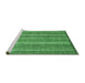 Sideview of Machine Washable Abstract Emerald Green Modern Area Rugs, wshabs3685emgrn