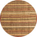 Round Machine Washable Abstract Brown Modern Rug, wshabs3685brn