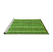 Sideview of Machine Washable Abstract Green Modern Area Rugs, wshabs3685grn