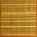 Square Abstract Yellow Modern Rug, abs3685yw