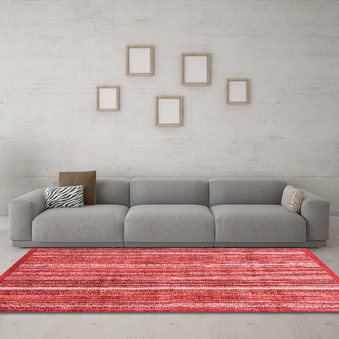 Modern Red Washable Rugs