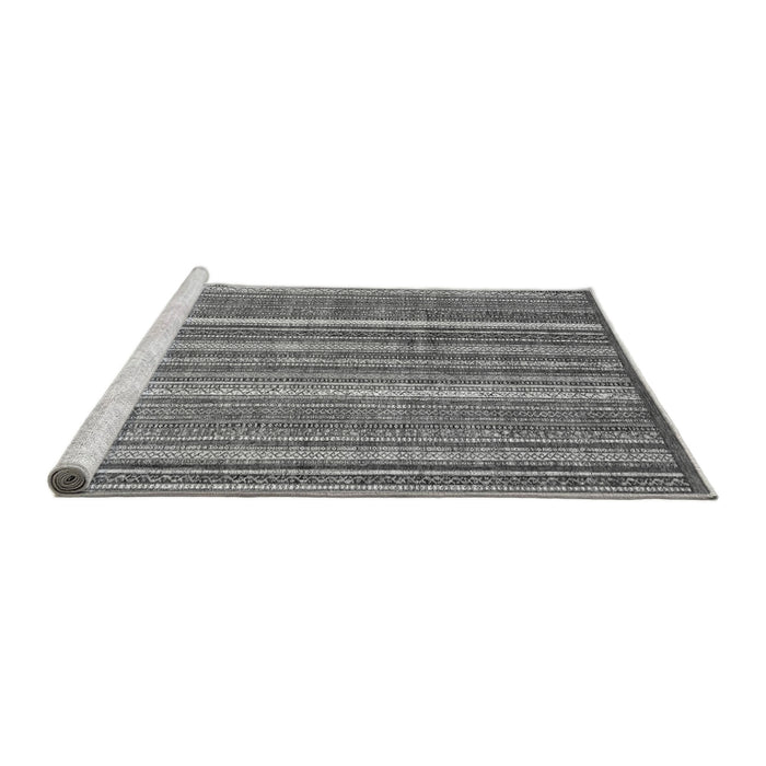 Sideview of Machine Washable Abstract Gray Modern Rug, wshabs3685gry
