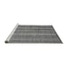 Sideview of Machine Washable Abstract Gray Modern Rug, wshabs3685gry