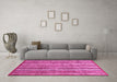 Machine Washable Abstract Pink Modern Rug in a Living Room, wshabs3685pnk