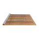 Sideview of Machine Washable Abstract Brown Sand Brown Rug, wshabs3686