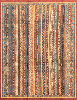 Abstract Brown Sand Brown Modern Rug, abs3686