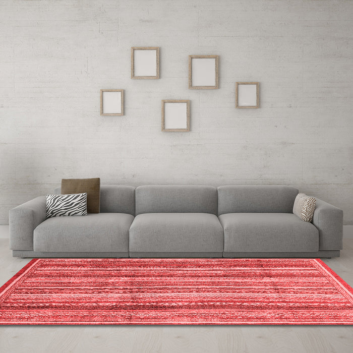 Modern Red Washable Rugs