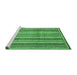 Sideview of Machine Washable Abstract Emerald Green Modern Area Rugs, wshabs3686emgrn