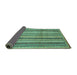 Sideview of Abstract Turquoise Modern Rug, abs3686turq