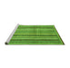 Sideview of Machine Washable Abstract Green Modern Area Rugs, wshabs3686grn