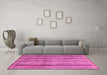 Machine Washable Abstract Pink Modern Rug in a Living Room, wshabs3686pnk