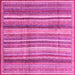 Square Abstract Pink Modern Rug, abs3686pnk