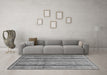 Machine Washable Abstract Gray Modern Rug in a Living Room,, wshabs3686gry