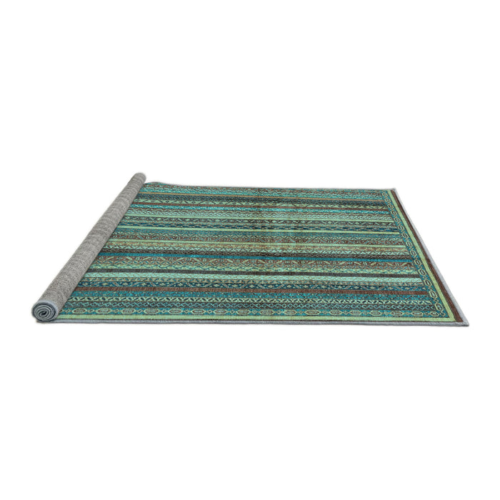 Sideview of Machine Washable Abstract Light Blue Modern Rug, wshabs3686lblu