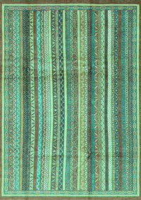 Abstract Turquoise Modern Rug, abs3686turq