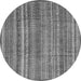 Round Machine Washable Abstract Gray Modern Rug, wshabs3687gry