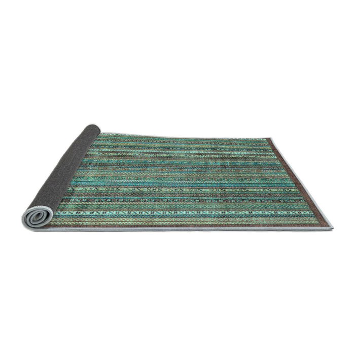 Sideview of Abstract Light Blue Modern Rug, abs3687lblu