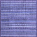 Square Abstract Blue Modern Rug, abs3687blu