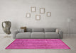 Machine Washable Abstract Pink Modern Rug in a Living Room, wshabs3687pnk