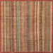 Square Abstract Brown Modern Rug, abs3687