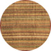 Round Machine Washable Abstract Brown Modern Rug, wshabs3687brn