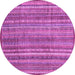 Round Machine Washable Abstract Purple Modern Area Rugs, wshabs3687pur