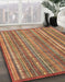 Abstract Brown Modern Rug in Family Room, abs3687