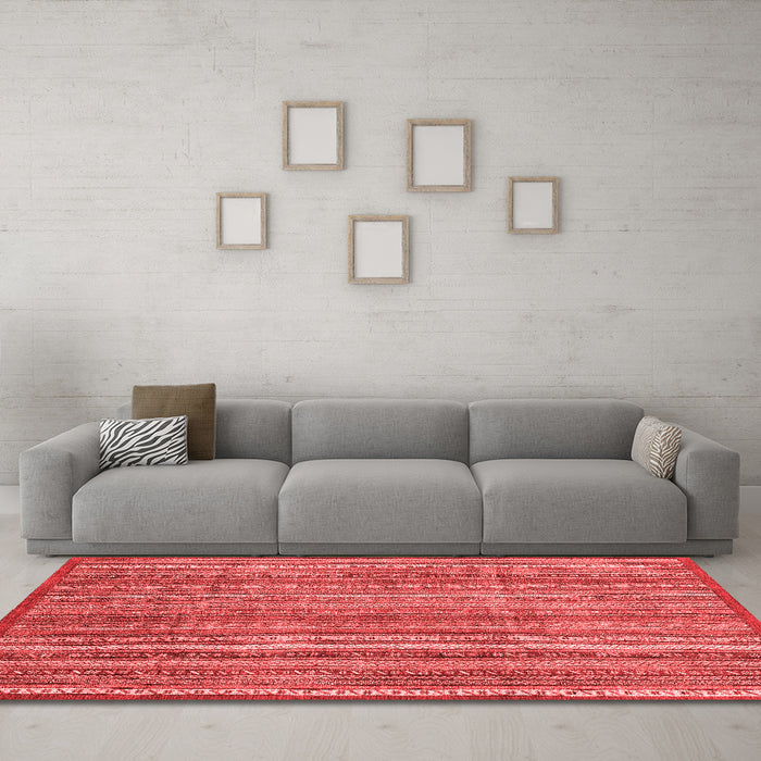 Modern Red Washable Rugs