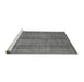 Sideview of Machine Washable Abstract Gray Modern Rug, wshabs3687gry