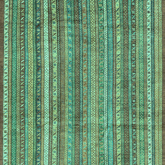 Machine Washable Abstract Turquoise Modern Area Rugs, wshabs3687turq