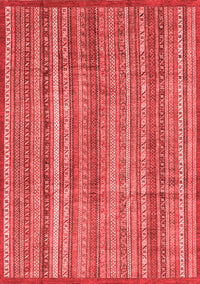 Abstract Red Modern Rug, abs3687red