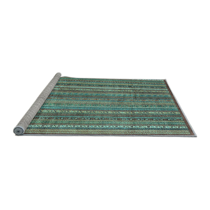 Sideview of Machine Washable Abstract Light Blue Modern Rug, wshabs3687lblu