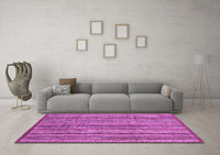 Machine Washable Abstract Purple Modern Rug, wshabs3687pur