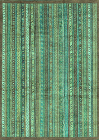 Abstract Turquoise Modern Rug, abs3687turq