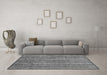 Machine Washable Abstract Gray Modern Rug in a Living Room,, wshabs3687gry