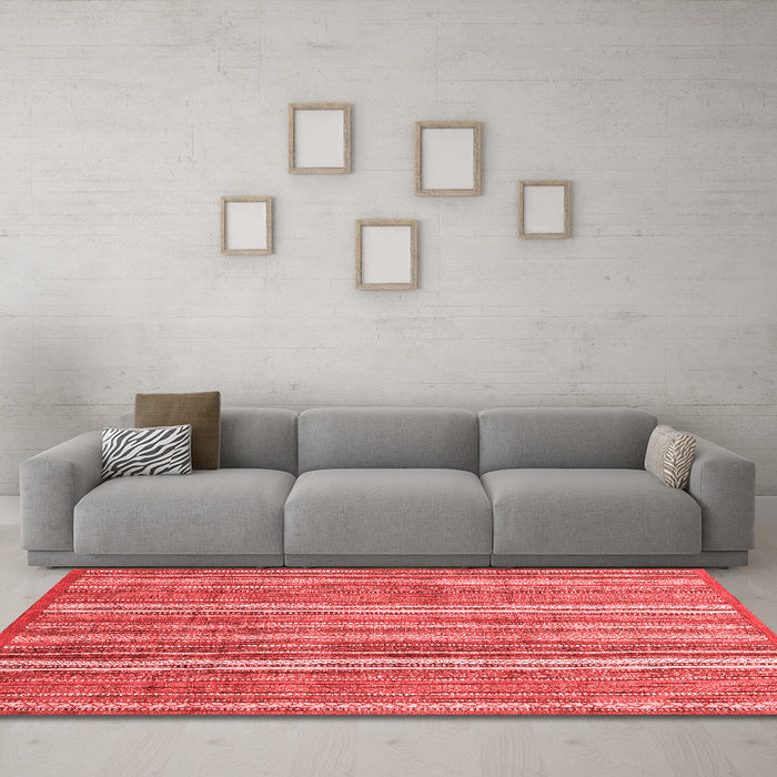 Modern Red Washable Rugs