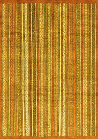 Abstract Yellow Modern Rug, abs3688yw