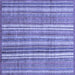 Square Abstract Blue Modern Rug, abs3688blu