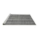 Sideview of Machine Washable Abstract Gray Modern Rug, wshabs3688gry