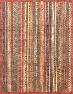 Abstract Red Modern Rug, abs3688