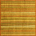 Square Abstract Yellow Modern Rug, abs3688yw