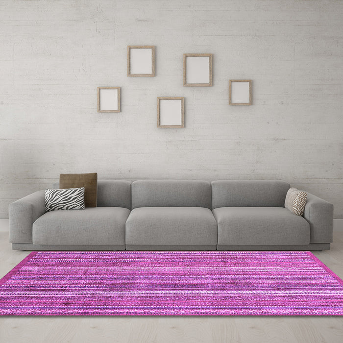 Machine Washable Abstract Purple Modern Area Rugs in a Living Room, wshabs3688pur